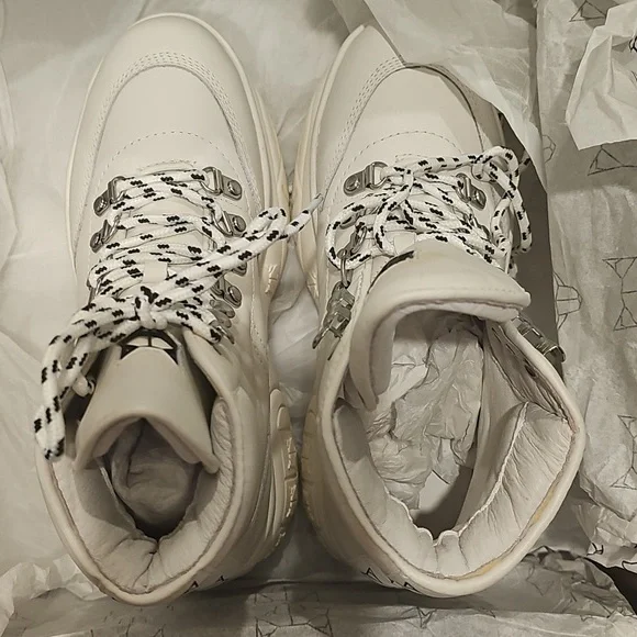 Naked Wolfe Spike Wicked White Platform High-Top Sneakers sz 7 US - Picture 12 of 15